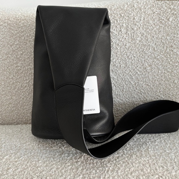 Authentic The Row Miguel Black Leather Backpack - Picture 13 of 16
